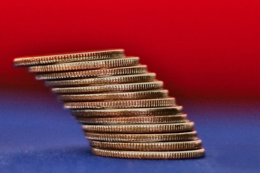 Moedas empilhadas